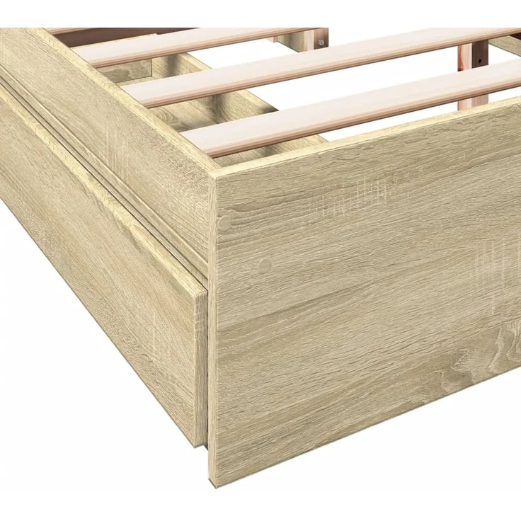 vidaXL Bettgestell mit Schubladen Sonoma-Eiche 150x200cm Holzwerkstoff 3280652 – Bild 8
