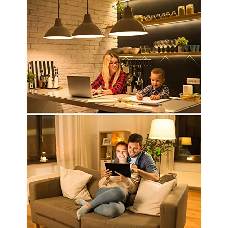 Lepro 8.5W E27 LED Warmweiss, 806 Lumen Glühbirne E27 ersetzt 60W, 2700K Warmweiß A60 glühbirnen, 180°Abstrahlwinkel Led Birne, Nicht Dimmbar, 12 Stück – Bild 4