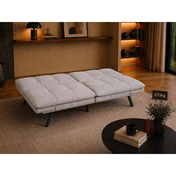 Makika 'Paul' 3-Sitzer Schlafsofa, Schaumstoff grau, 81 x 87 x 179 cm – Bild 6