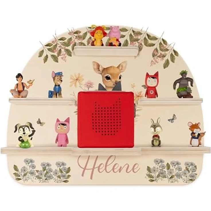 Kidsmood - Tonie Regal für Kinderzimmer, personalisiert mit deinem Namen - magnetisches Wandregal für Tonie Hör-Figuren & Tonie-Box - Rehlein – Bild 6