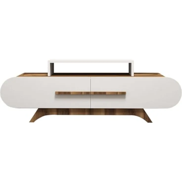 Calicosy TV-Möbel, Apfelbaum, Lowboard aus Holzwerkstoff mit 3 Regalen, 36.8x49.8x145 cm, FSC-zertifiziert