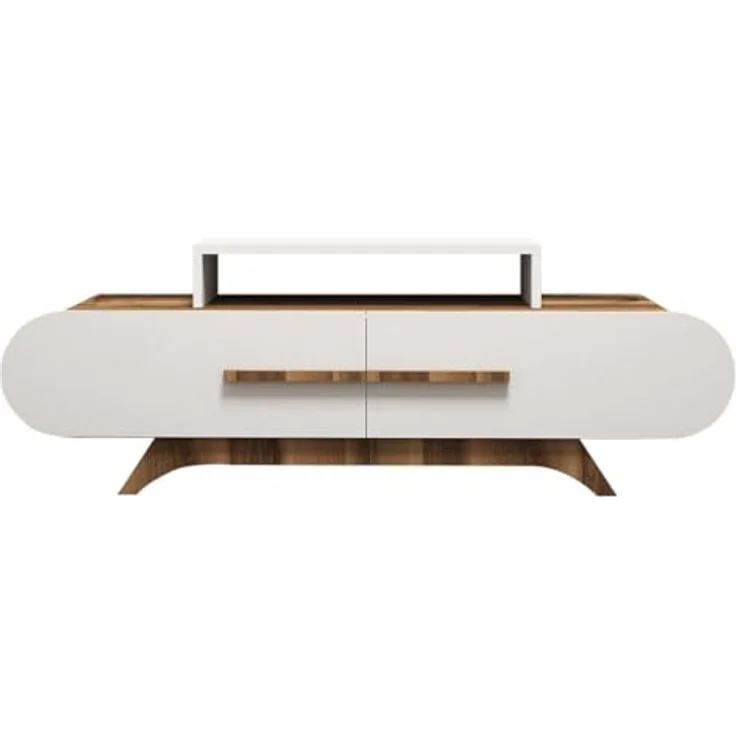 Calicosy TV-Möbel, Apfelbaum, Lowboard aus Holzwerkstoff mit 3 Regalen, 36.8x49.8x145 cm, FSC-zertifiziert – Bild 1