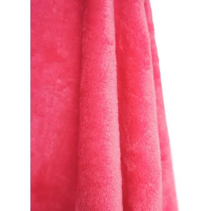Kuschelige Decke 220x240 cm Fleecedecke Wohndecke aus Polyester Tagesdecke Rosa – Bild 3