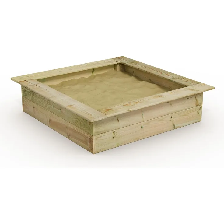 WICKEY King Kong 120 x 120 cm Sandkasten Sandkiste mit Sitzbank Garten Kinder Buddelkiste