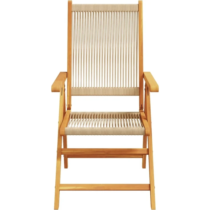 vidaXL Gartenstuhl Verstellbar 8 Stk. Beige Massivholz Akazie 3214537 – Bild 3
