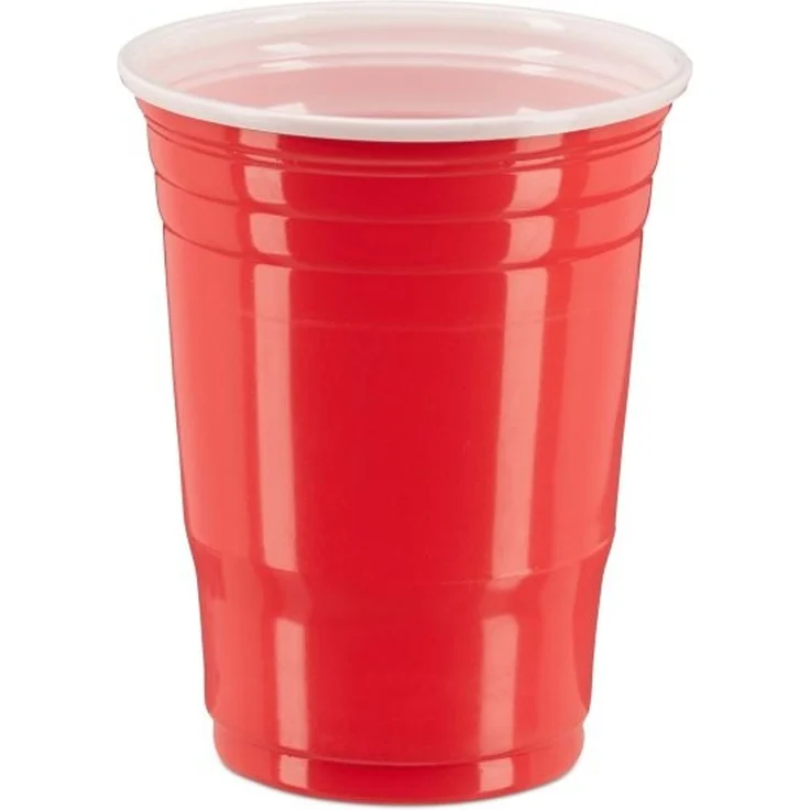 Relaxdays Bier Pong Set, 100 Becher, Kunststoff rot, 473 ml – Bild 7