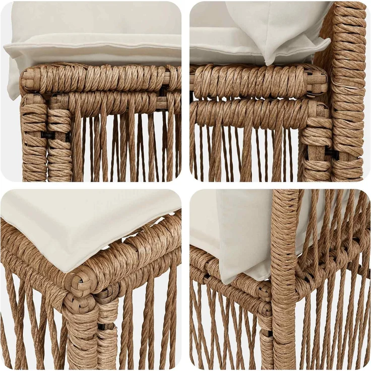 vidaXL Gartensofa-set 11 stk. Beige Poly-Rattan 3434277 – Bild 6