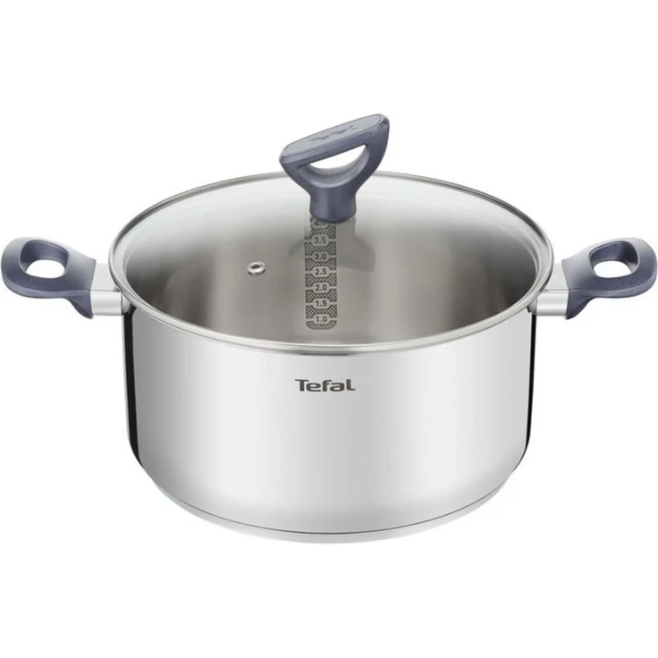Tefal Kochtopf Daily Cook, Edelstahl, Edelstahl-Topf mit stehendem Deckel,Ausgießer,alle Herdarten,Induktion – Bild 4