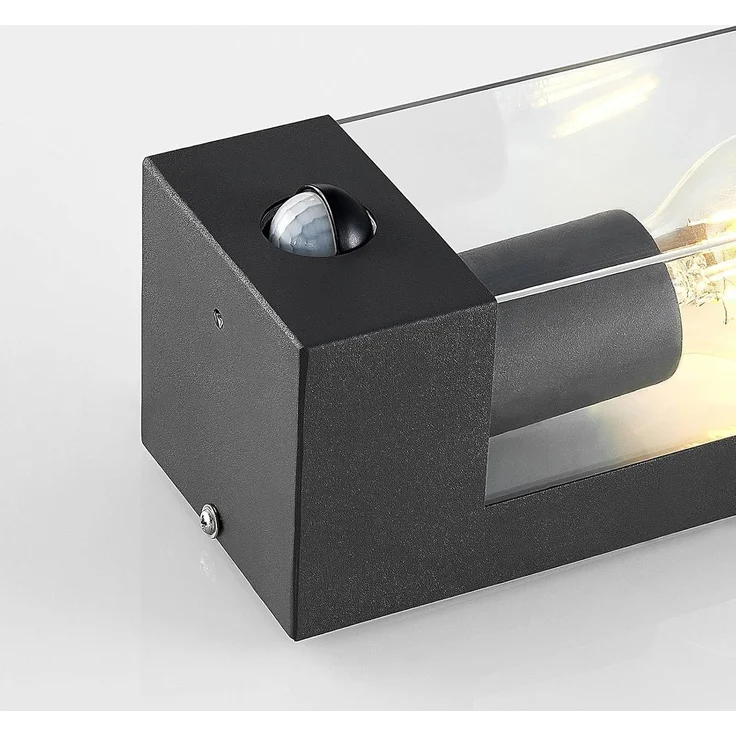 Lindby Außen-Wandleuchte Tilian, Edelstahl Alu IP44mit Bewegungsmelder, 1 x 15 W LED – Bild 7