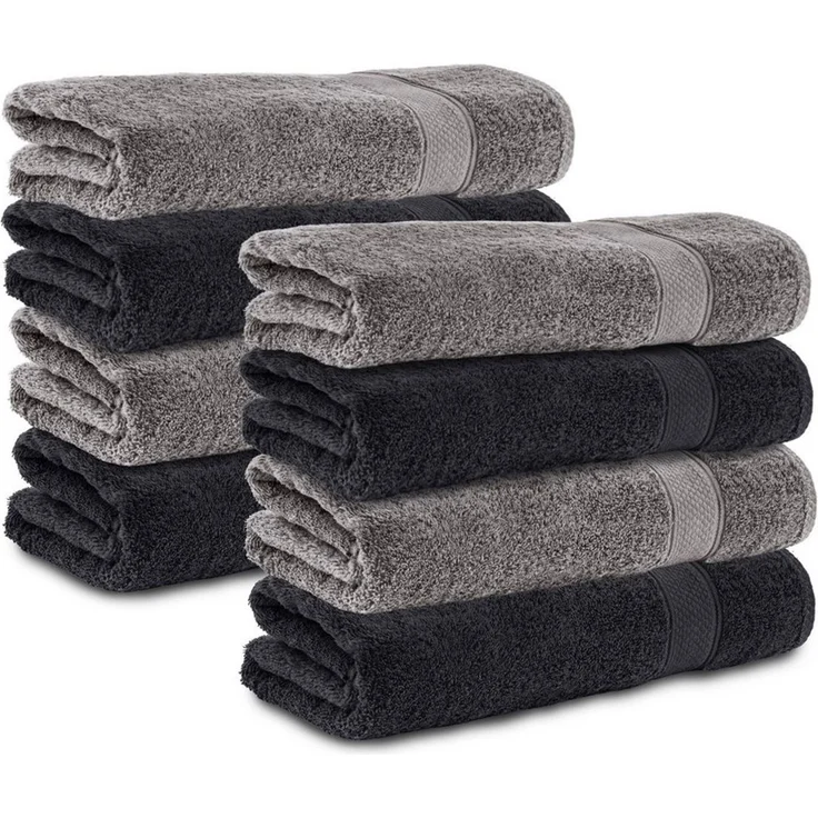 Komfortec Handtuch Set 50x100, Handtücher, Frottee (Packung, 8-St), 100% Baumwolle, Flauschig & Saugfähig, Weich, Towel – Bild 1
