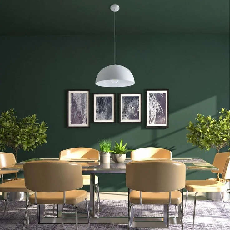 Paco Home Pendelleuchte SAWYER, ohne Leuchtmittel, Hängelampe Esszimmer Küchenlampe Hängend 1,5m Textilkabel Ã˜40,5cm – Bild 2