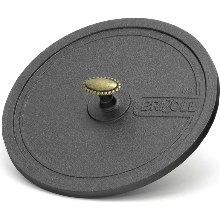 Ø30cm Grillpfanne aus Gusseisen Bräter mit Pressdeckel Schmortopf zwei Griffe Servierpfanne Grill – Bild 4