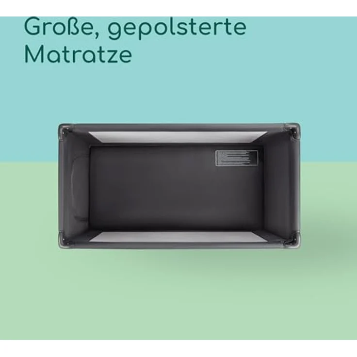 Bebeconfort Sweet Dreams, Baby Reisebett, 0–3 Jahre (0–15 kg), Reisebett leicht für Babys, Große gepolsterte Matratze, Seitenfenster, Einfach Kompakt Klappbar, Mit Reisetasche, Mineral Graphite – Bild 4