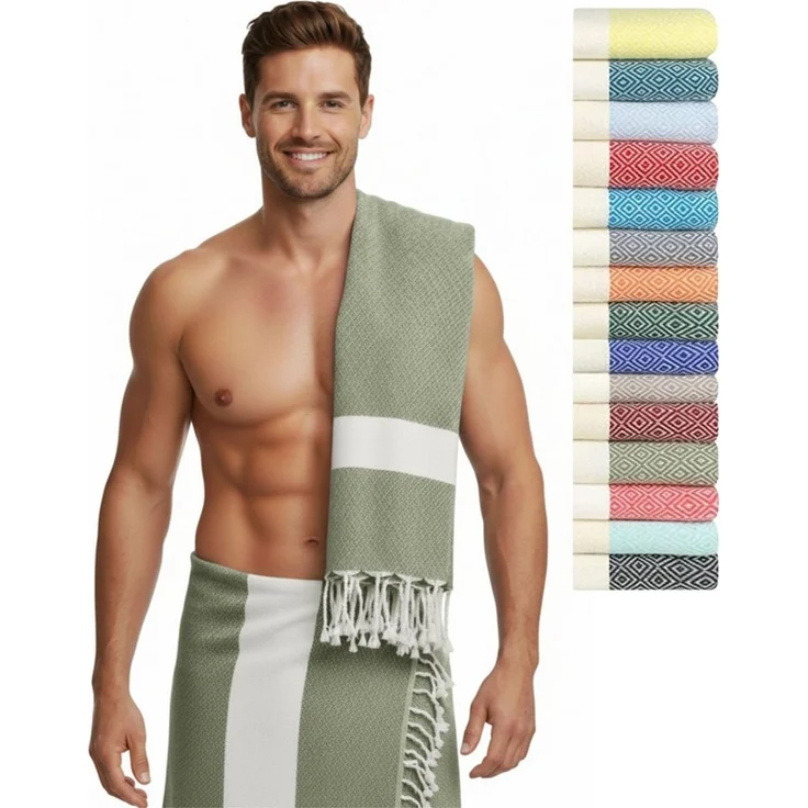 furora HOLIDAY Saunatuch Saunahandtuch Saunatuch Damen + Herren, Hamamtuch groß 100x200 XXL – Bild 1