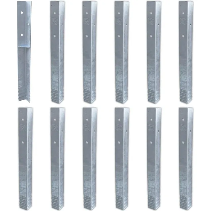 WICKEY Winkelanker-Set 12 Stück für Spielturm und Schaukel, feuerverzinkt, 500 x 45 x 45 mm