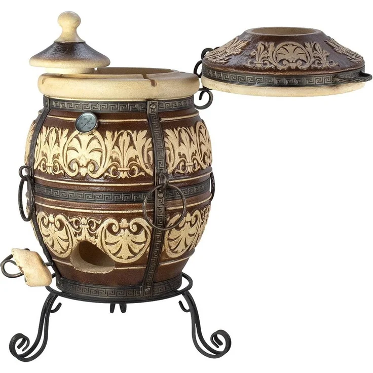 Tandoor Salam aus Schamott mit Zubehör Premium 9-teilig – Bild 4
