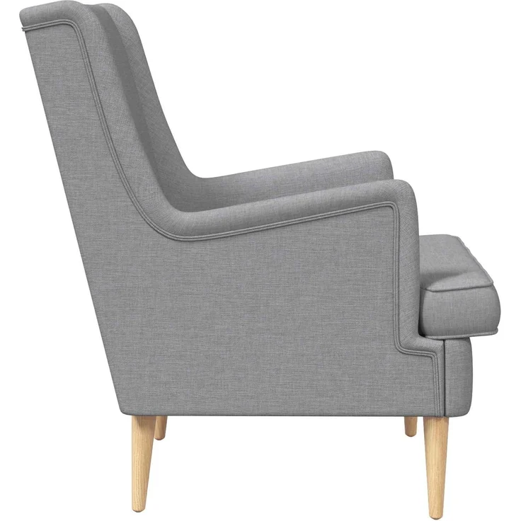 vidaXL Sessel Hellgrau Stoff 42029948 – Bild 3