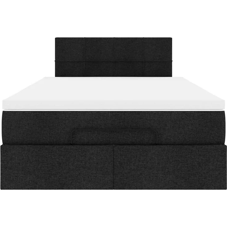 vidaXL Ottoman-Bett mit Matratze Schwarz 120x200 cm Stoff 3311451 – Bild 5