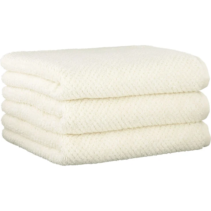 CAWÖ Gästetuch, 3er Pack - Pure, Walkfrottier, Struktur-Design, Baumwolle, einfarbig Natur 30x50cm – Bild 1