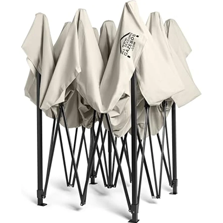 All Seasons Gazebos 3x3 m vollständig wasserdichtes Faltpavillon - Cremefarbig – Bild 6