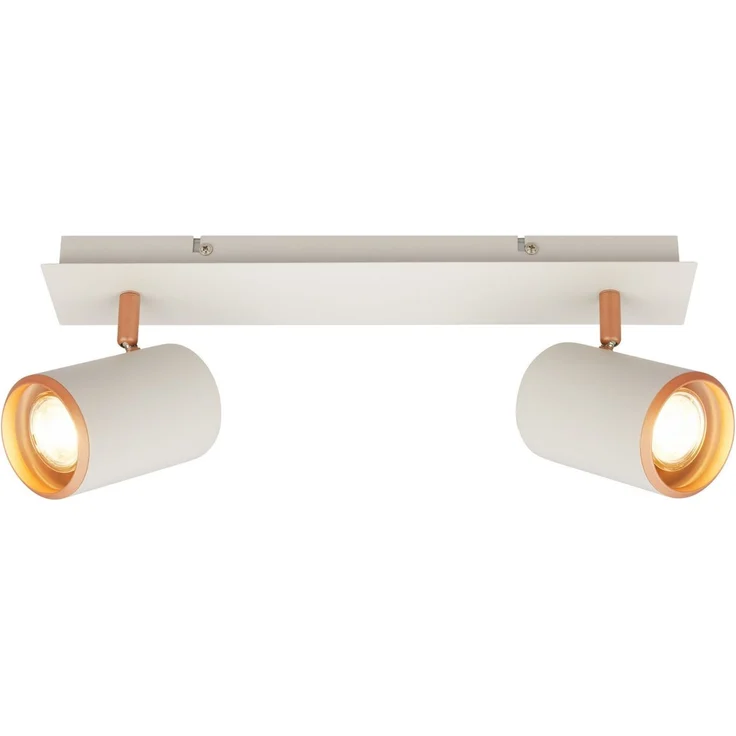 BRILONER - Deckenlampe schwenkbar, GU10 Fassung, max. 9 W, Deckenleuchte, Lampe, Wohnzimmerlampe, Schlafzimmerlampe, Küchenlampe, Deckenstrahler, Deckenbeleuchtung, 40 cm, Hellgrau-Coffee – Bild 2