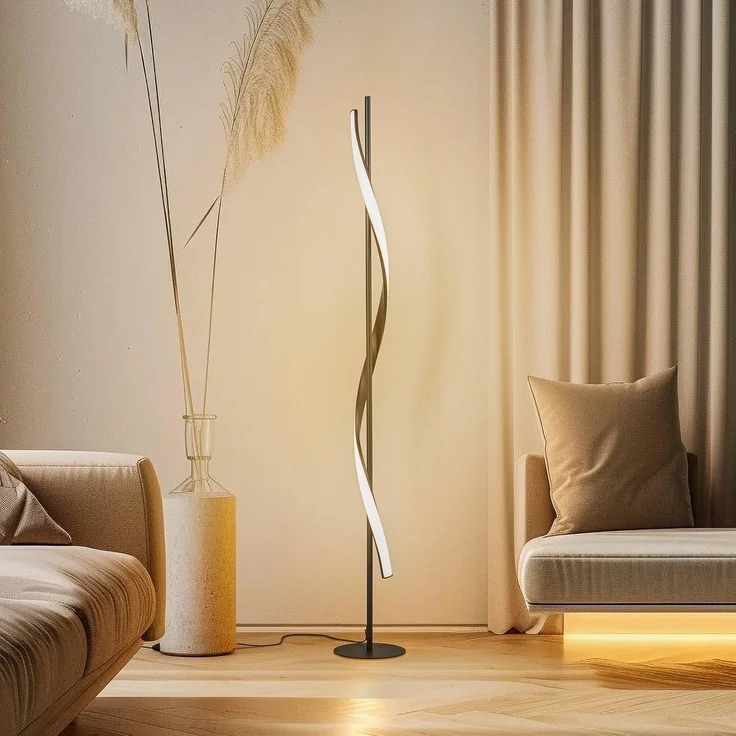 Lindby Stehlampe Munja, Enthalten, LED 24,5 W gesamt, warmweiß – Bild 2