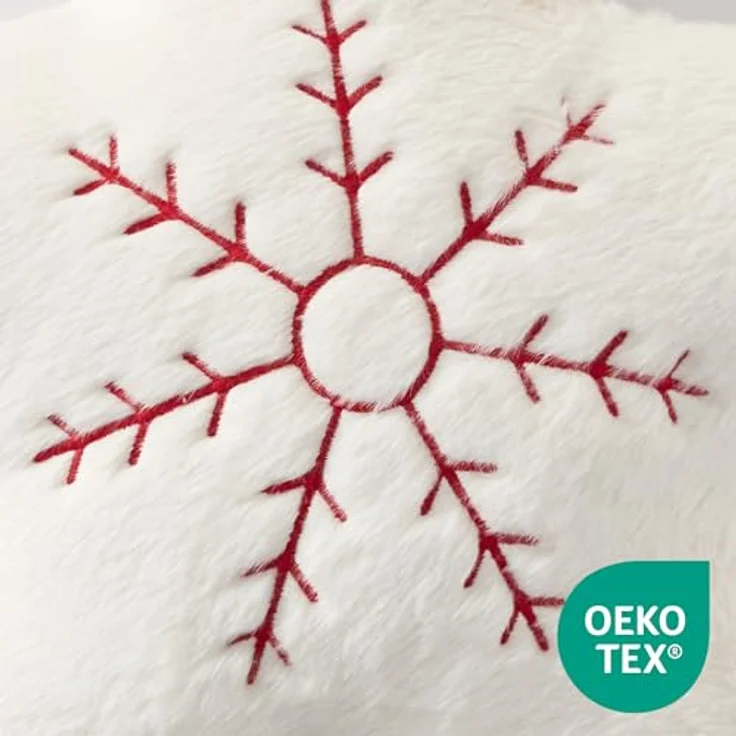 Sonive 2 Stück Weihnachtskissen, Fünfzackigen Sterns-Form 16x16in Kissen Dekokissen Zierkissen, Stuhlkissen Raumdekoration Plüschkissen für Weihnachten Sofa & Bett Kinderzimmer – Bild 4