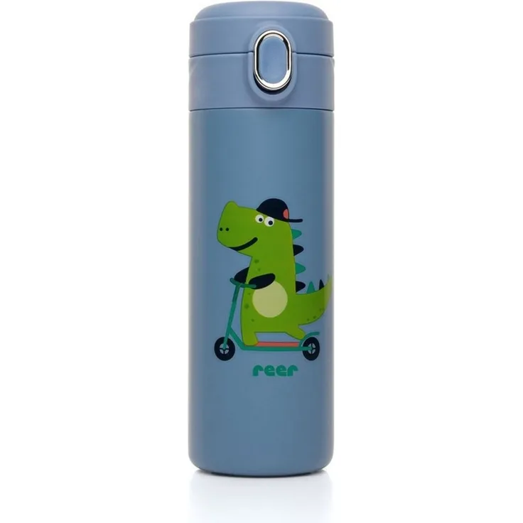 reer Kids Trinkhalmflasche -Trinkbecher für Babys und Kleinkinder - Auslaufsicher - mit verstecktem Strohhalm - Für den Übergang von der Babyflasche zum Becher - Perfektes Babyzubehör - Blau
