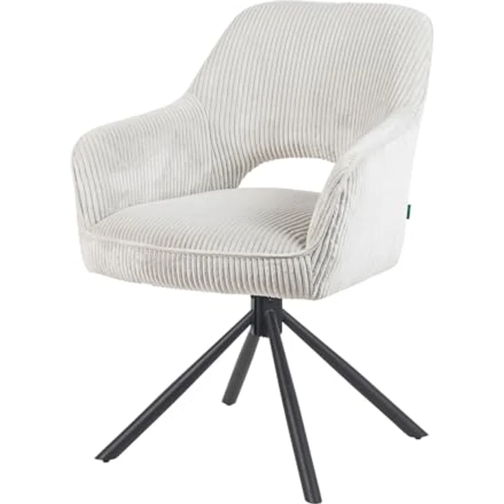 DUBI Möbel Drehstuhl Mika-Ben, Ergonomischer Drehstuhl mit 360°-Funktion, Hellgrau, Textil, 60x87x65 cm – Bild 4