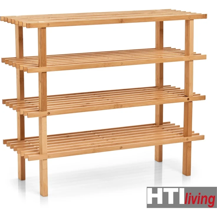 HTI-Living Bambus Schuhregal 2 Ablagen – Bild 5