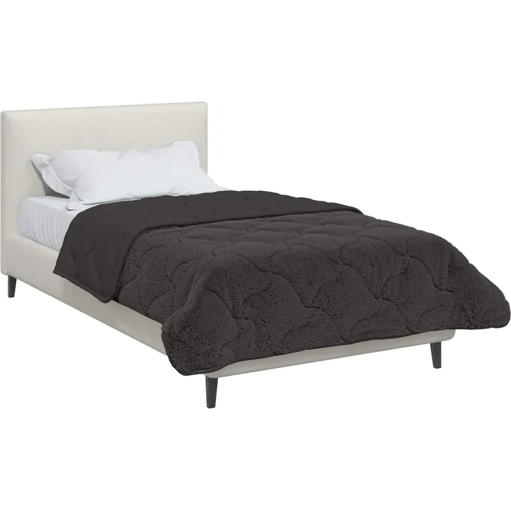 vidaXL Winterbettdecke Gepolstert Anthrazit 135 x 200 cm 42026301 – Bild 3
