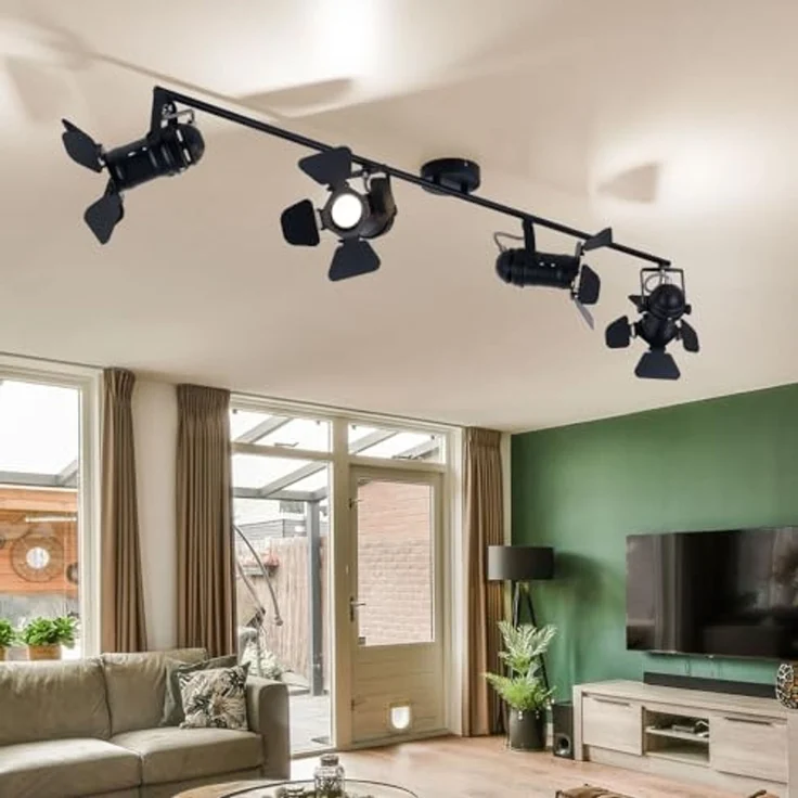 RGB LED Deckenleuchte, Spots beweglich, schwarz, L 125 cm – Bild 4