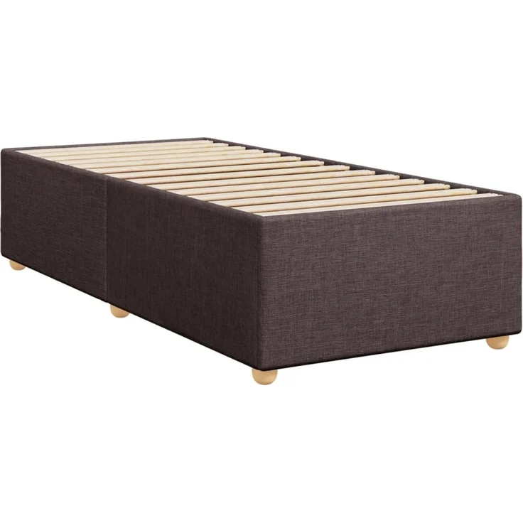 vidaXL Bettgestell ohne Matratze Dunkelbraun 90x190 cm Stoff 3284697 – Bild 3