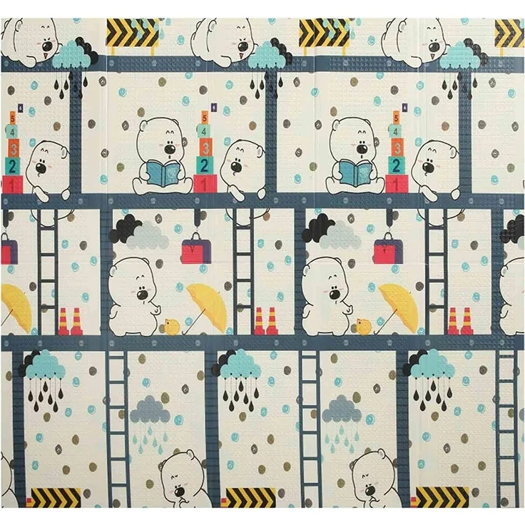 Baby Vivo 'Bären' Spielmatte, doppelseitig, Polyethylenschaum bunt, 200 x 180 cm – Bild 5