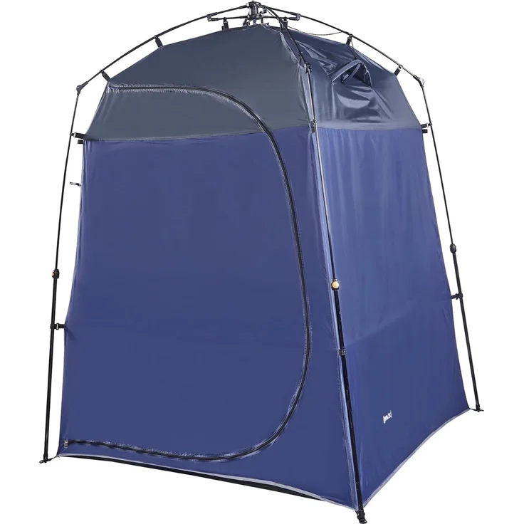 Pop-Up Duschzelt Ayas 150x150x200 cm Blau/Grau [pro. tec] – Bild 3