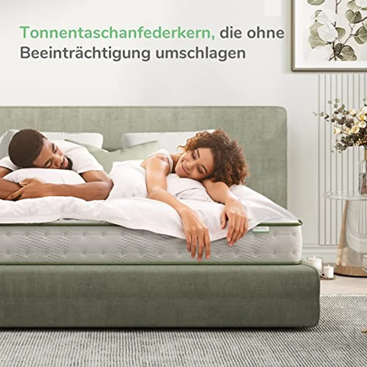 Novilla Matratze 150x200 Taschenfederkern Rollmatratze Härtegrad H2 H3 Tonnentaschenfederkernmatratze Höhe 18cm Mittelfest Atmungsaktiv Komfortmatratze – Bild 10