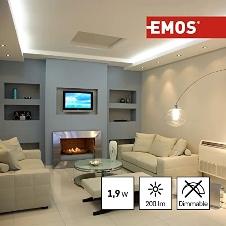 EMOS G4 LED Lampe, 1,9 W, ersetzt 21 W Glühbirne, warmweiß 3000 K, 200 lm, 300° Abstrahlwinkel, 30000 h Lebensdauer – Bild 3