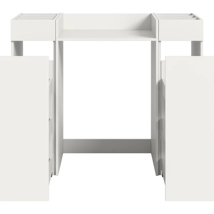 Waschmaschinenumbauschrank >Free< in Weiß - 124x101x60cm (BxHxT) – Bild 3