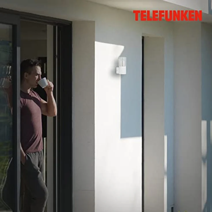 TELEFUNKEN Außenlampe IP44, Wandleuchte E27 max. 12W, matt Weiß, 195x85x110 mm, 320506TF – Bild 4