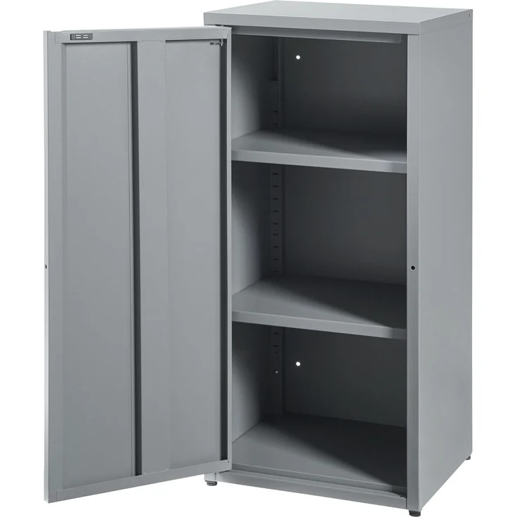 [en. casa] 'Burlöv' Metallschrank, Stahl Grau, 88 x 40 x 35 cm – Bild 4