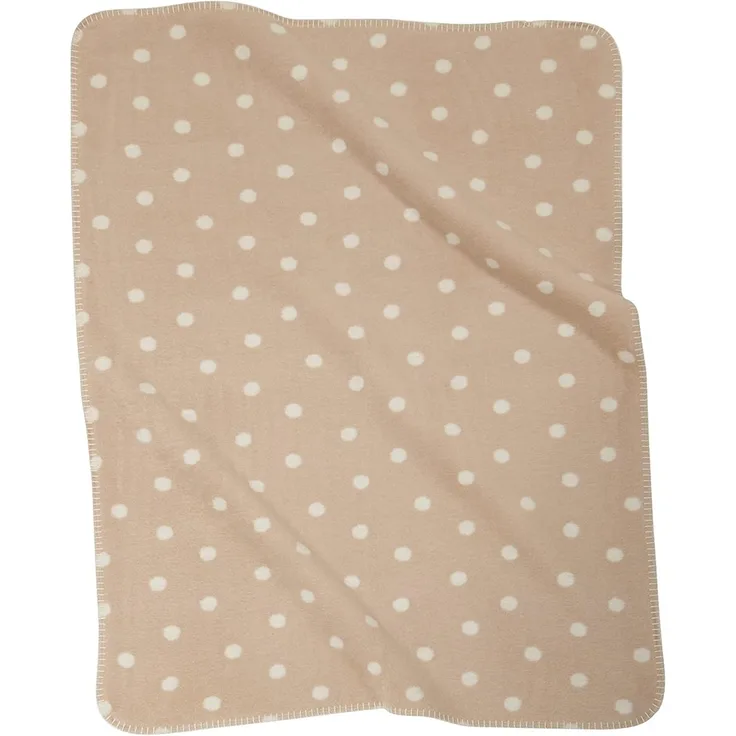Alvi Baumwoll Baby Decke Punkte beige 75x100 cm 9317457006