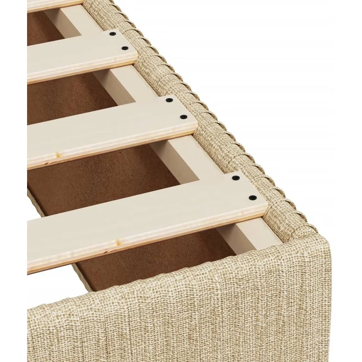 vidaXL Boxspringbett mit Matratze Creme 120x190 cm Stoff 3287407 – Bild 11