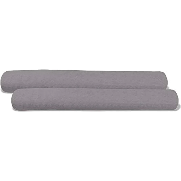 aqua-textil Classic Line Kissenbezug 2er-Set 20x145 cm dunkel grau Baumwolle Seitenschläferrolle Bezug Jersey Kissenhülle, Kopfkissenüberzug, Pillowcase, Bettkissen, Kopfkissenbezug, Reißverschluss – Bild 2
