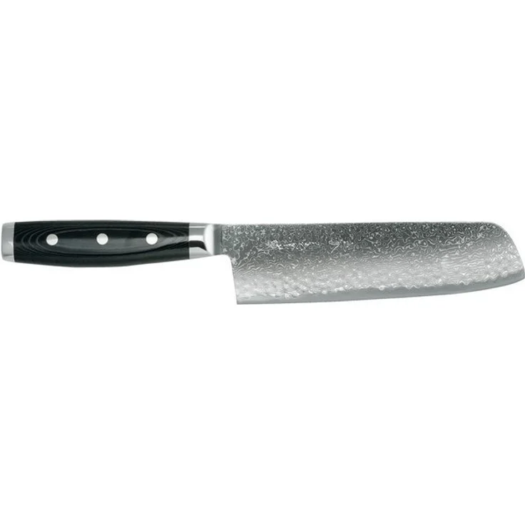 Yaxell Kochmesser Nakiri Allzweckmesser Kochmesser Klingenlänge 18 cm, Profi Kochmesser, 101 Lagen Damaszener Stahl – Bild 4