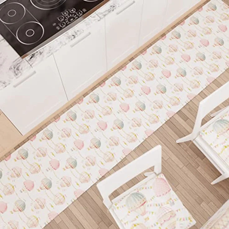 PETTI Artigiani Italiani - Teppich für Küche, Läufer für Küche, rutschfest und waschbar, 52 x 440 cm, Design Party 01, 100% Made in Italy – Bild 1