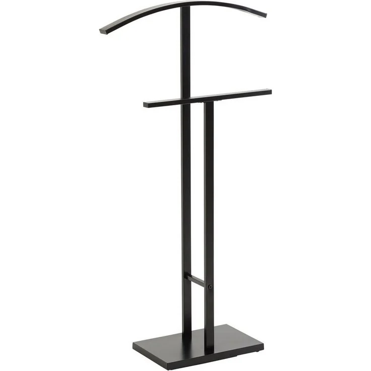 IDIMEX Herrendiener SCOTT, Stummer Diener mit Hosenbühel, Metall Damendiener Kleiderbügel schwarz – Bild 1