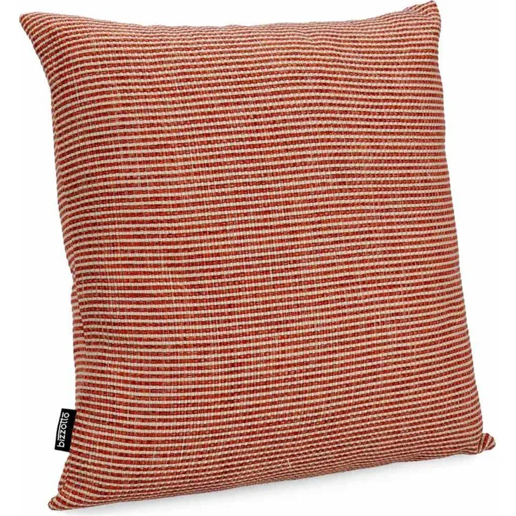 Outdoor Kissen Merve 2er-Set aus Melange-Stoff, wasserabweisend, Orange, 50x50 cm