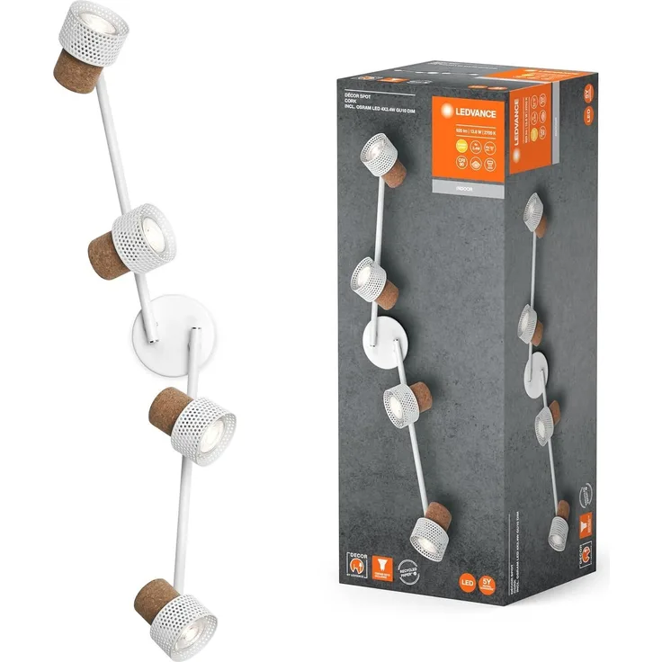 LEDVANCE Decor Spot Cork GU10 Weiß 4x3,4W 927 DIM