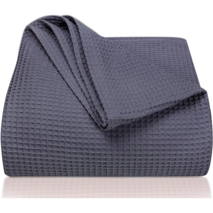 Laynenburg Tagesdecke Waffelpique aus 100% Baumwolle – Baumwolldecke, Kuscheldecke, Wohndecke als Sommerdecke, Bett-Überwurf, Couch-Überwurf, Sofa-Decke – Bild 1