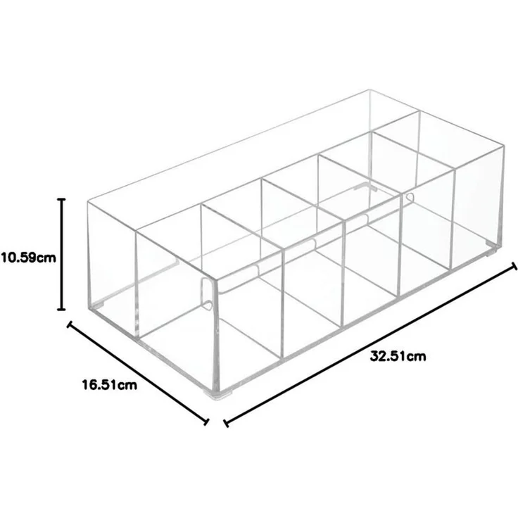 Schminkaufbewahrung Kosmetik Organizer 6 Fächer mDesign BPA frei transparent – Bild 9